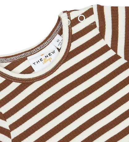 The New Bodysuit l/s - Rib - TnsbFro - Toffee Striped