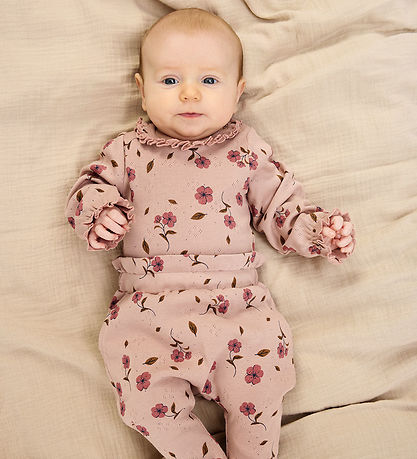 The New Pointelle Bodysuit l/s - TnsbPicole - Adobe Rose AOP