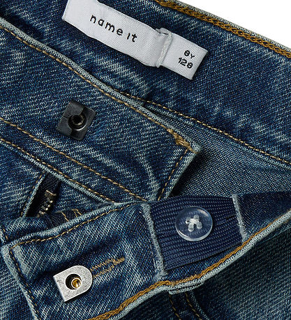 Name It Gallabuxur - Núll - Slim - NkmTheo - Dark Blue Denim