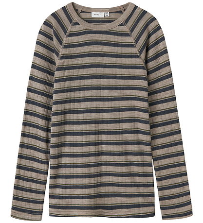 Name It Blouse - Rib - Wool - NkmWang - Satellite/Ombre Blue