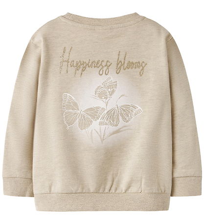 Name It Sweatshirt - NmfLaise - Peyote Melange w. Print