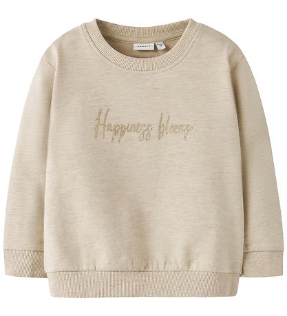 Name It Sweatshirt - NmfLaise - Peyote Melange w. Print