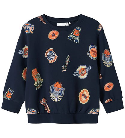 Name It Sweatshirt - NmmLeland - Navy Blazer w. Print