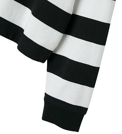 Name It Polobluse - NkfLili - Black/Bright White m. Streifen