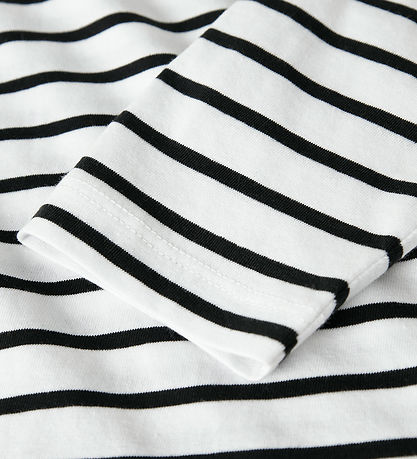 Name It Bluse - NkfLeslie - Black/Bright White m. Streifen