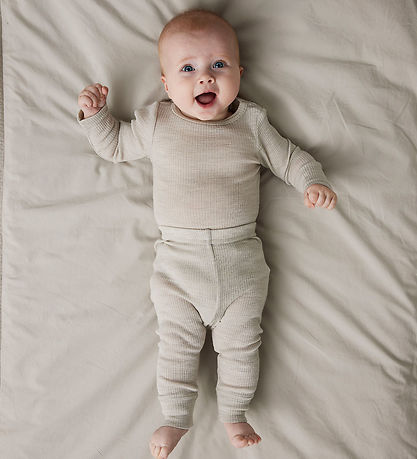 Name It Leggings - Wool - Rib - Noos - NbnWax - Nacreous Cloud