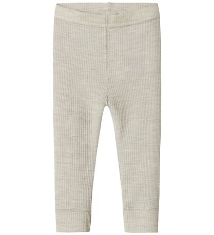 Name It Leggings - Wool - Rib - Noos - NbnWax - Nacreous Cloud