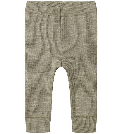 Name It Leggings - Wool - Rib - Noos - NbnWax - Dried Sage