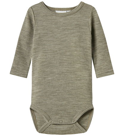 Name It Body l/ä - Wolle - Rib - Noos - Getrocknet Sage