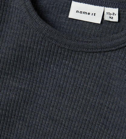 Name It Blouse - Wool - Rib - Noos - NmnWax - Ombre Blue
