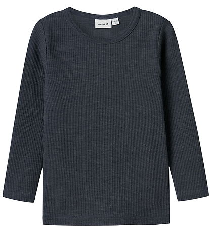 Name It Blouse - Wool - Rib - Noos - NmnWax - Ombre Blue