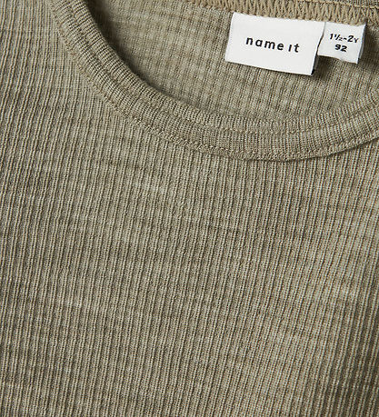 Name It Bluse - Wolle - Rib - Noos - NmnWax - Getrocknet Sage
