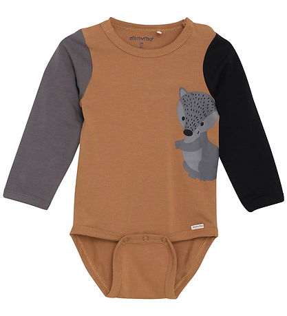 Minymo Romper l/s - Brown Sugar