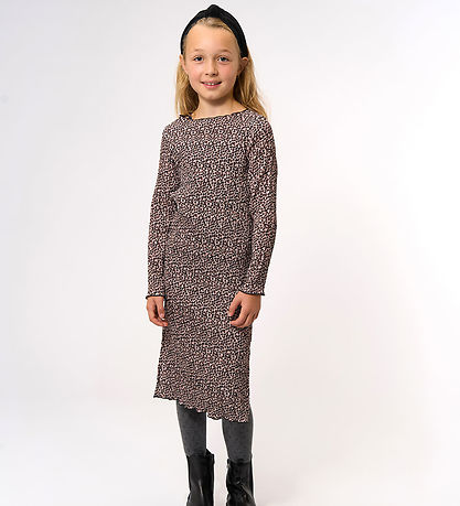 The New Kleid/Scrunchie - TnPet - Federgrau AOP