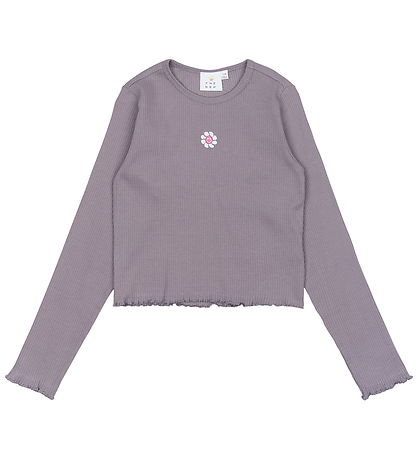 The New Blouse - Rib - TnPerrin - Gray Ridge w. Flower