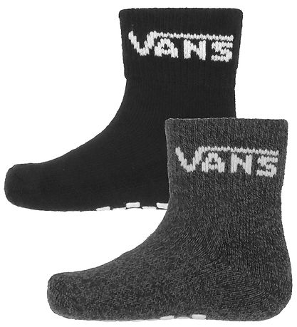 Vans Sokken - 2-pack - Classic+ Crew - Zwart/Grijs