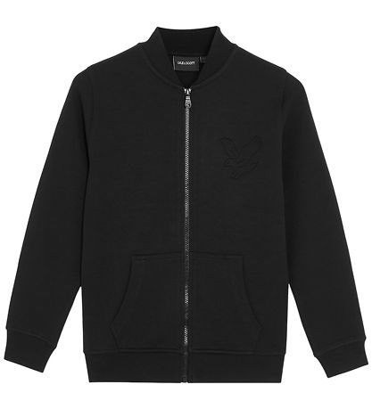 Lyle & Scott Cardigan - Embossed Eagle - Jet Black