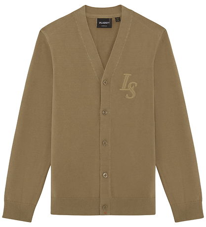 Lyle & Scott Cardigan - Knitted - Monogram - Tiger's Eye