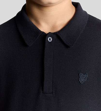 Lyle & Scott Pólóbolur - Prjónað - Dark Dökkblátt