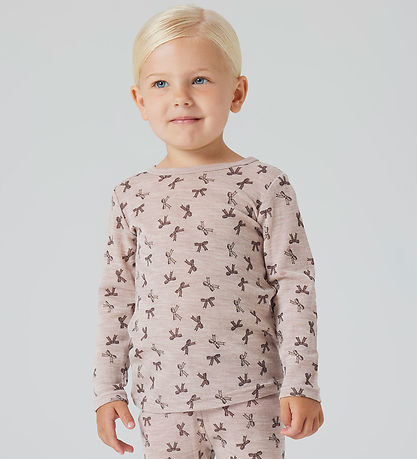 Name It Bluse - Wolle - NmfWang - Shadow Grau/Schleifen