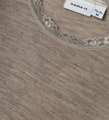 Name It Bodysuit l/s - Wool - NmfWang - Satellite