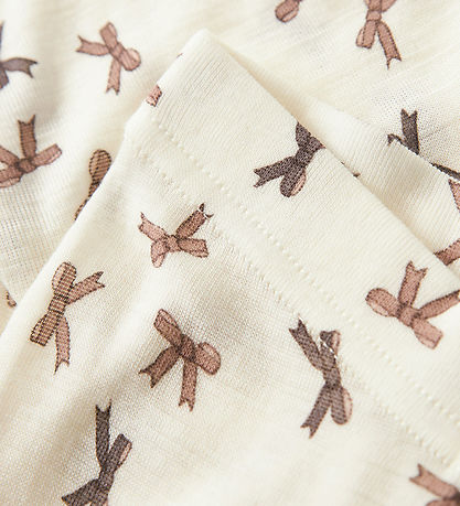 Name It Leggings - Wool - NmfWang - Snow White/Bows