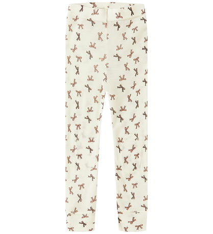 Name It Leggings - Wool - NmfWang - Snow White/Bows