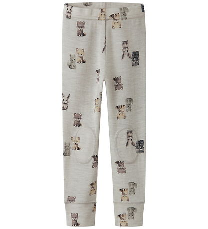 Name It Leggings - Wool - NmmWang - Nacreous Cloud/Forest Animal