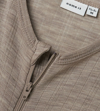 Name It Nightsuit - Wool - Rib - NmmWang - Satellite