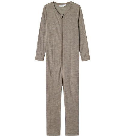 Name It Nightsuit - Wool - Rib - NmmWang - Satellite