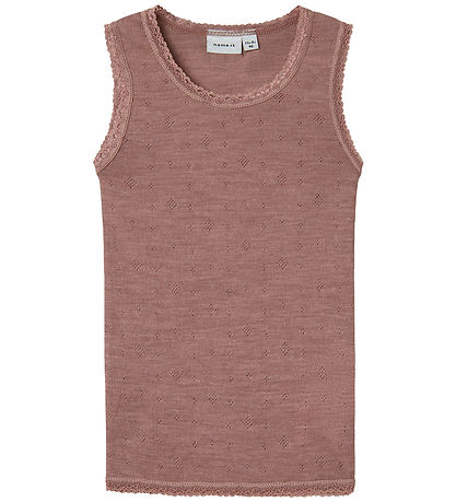 Name It Undershirt - Wool - Pointelle - NmfWang - Antler
