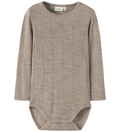 Name It Bodysuit l/s - Wool - NmmWang - Satellite