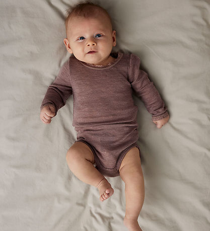 Name It Bodysuit l/s - Wool - Noos - NbfWang - Antler