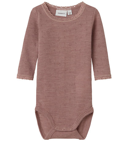 Name It Bodysuit l/s - Wool - Noos - NbfWang - Antler