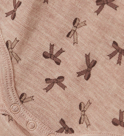 Name It Body l/ä - Ull - NbfWang - Shadow Grå/Rosetter