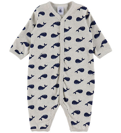 Petit Bateau Pyjamasdräkt - Beigemelerad m. Valar