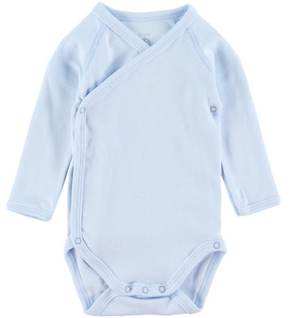 Petit Bateau Wrap samfella l/e - 5 Pakki - Hvítur/Blátt M. Hvalu