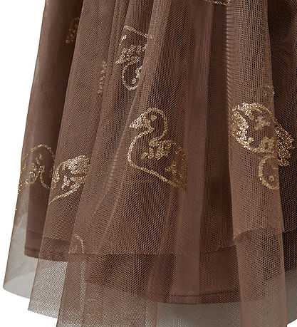 Sofie Schnoor Kleid - Tüll - BlossomSB - Brown m. Glitter