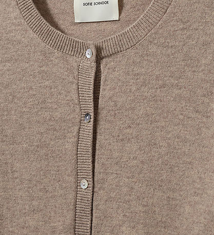 Sofie Schnoor Cardigan - Prjónað - Ull - Cissesy - Brown Melange