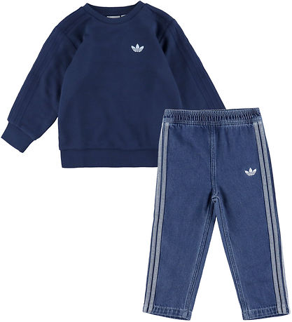 adidas Originals Set - Jeggings/Sweatshirt - Medium+ Blue/Night 