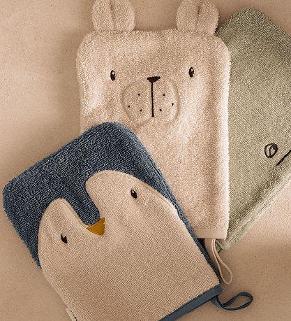 Liewood Washcloth - 3-Pack - Sylvester - Arctic Sea/Ocean View