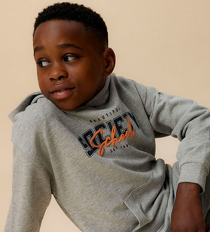 Name It Hoodie - NkmLucas - Grey Melange