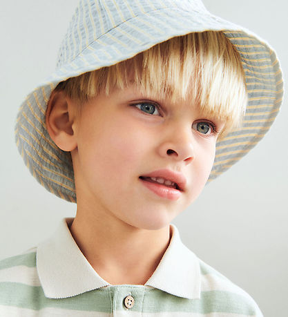 Wheat Bucket Hat - Alec - Summer Blue Stripe
