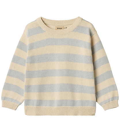 Wheat Blússa - Prjónað - Morgan - Soft Blue Stripe