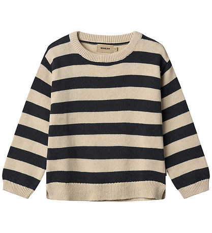 Wheat Tröja - Stickad - Morgan - Marinblå Stripe