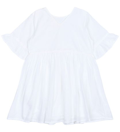The New Kleid - TnNancy - Bright White m. Strickerei Anglaise