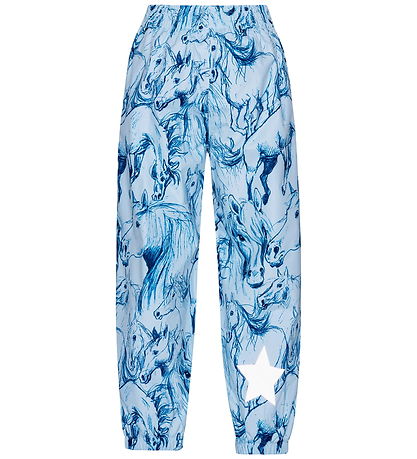 Molo Regenhose - Waits - Sky Blue Pferde
