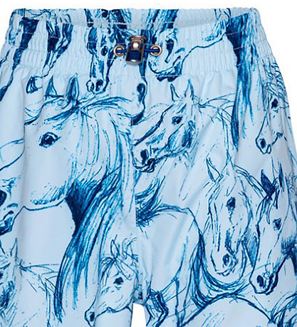 Molo Regenhose - Waits - Sky Blue Pferde