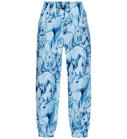 Molo Regenhose - Waits - Sky Blue Pferde