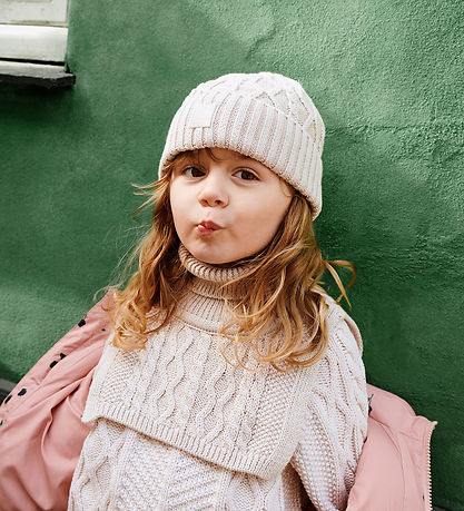 Liewood Beanie - Ezra w. Cables - Sandy